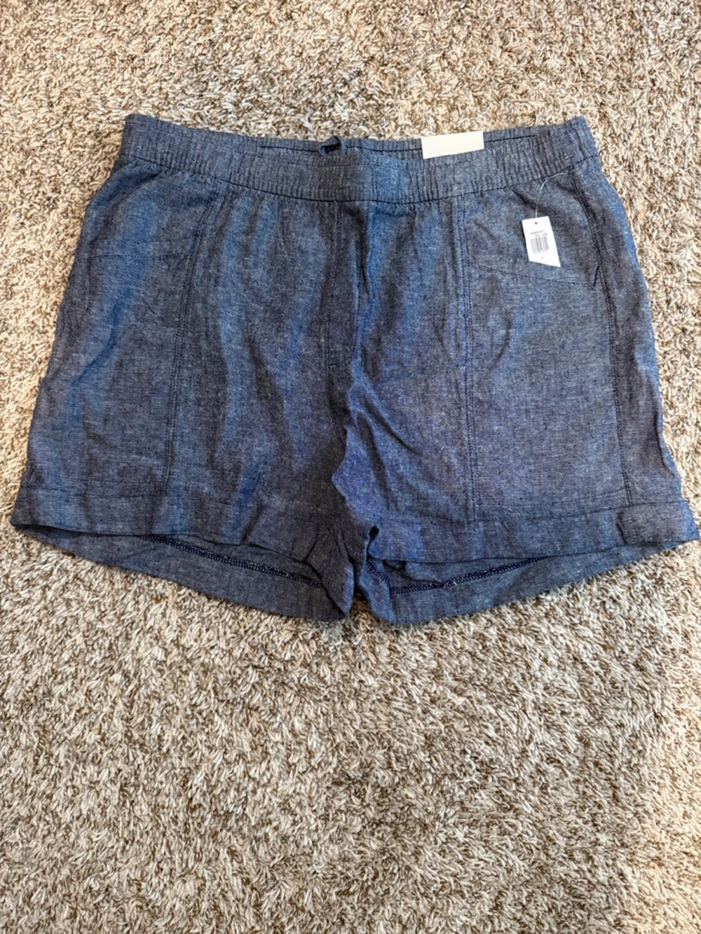 Old Navy Blue Pull-On Chambray Shorts